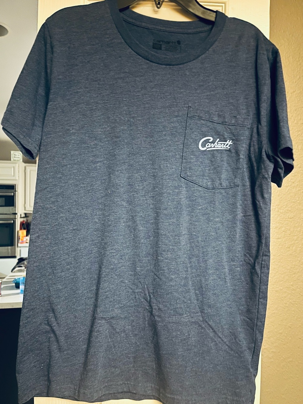 Carhartt Men’s Heather Navy Chest Pocket Tee